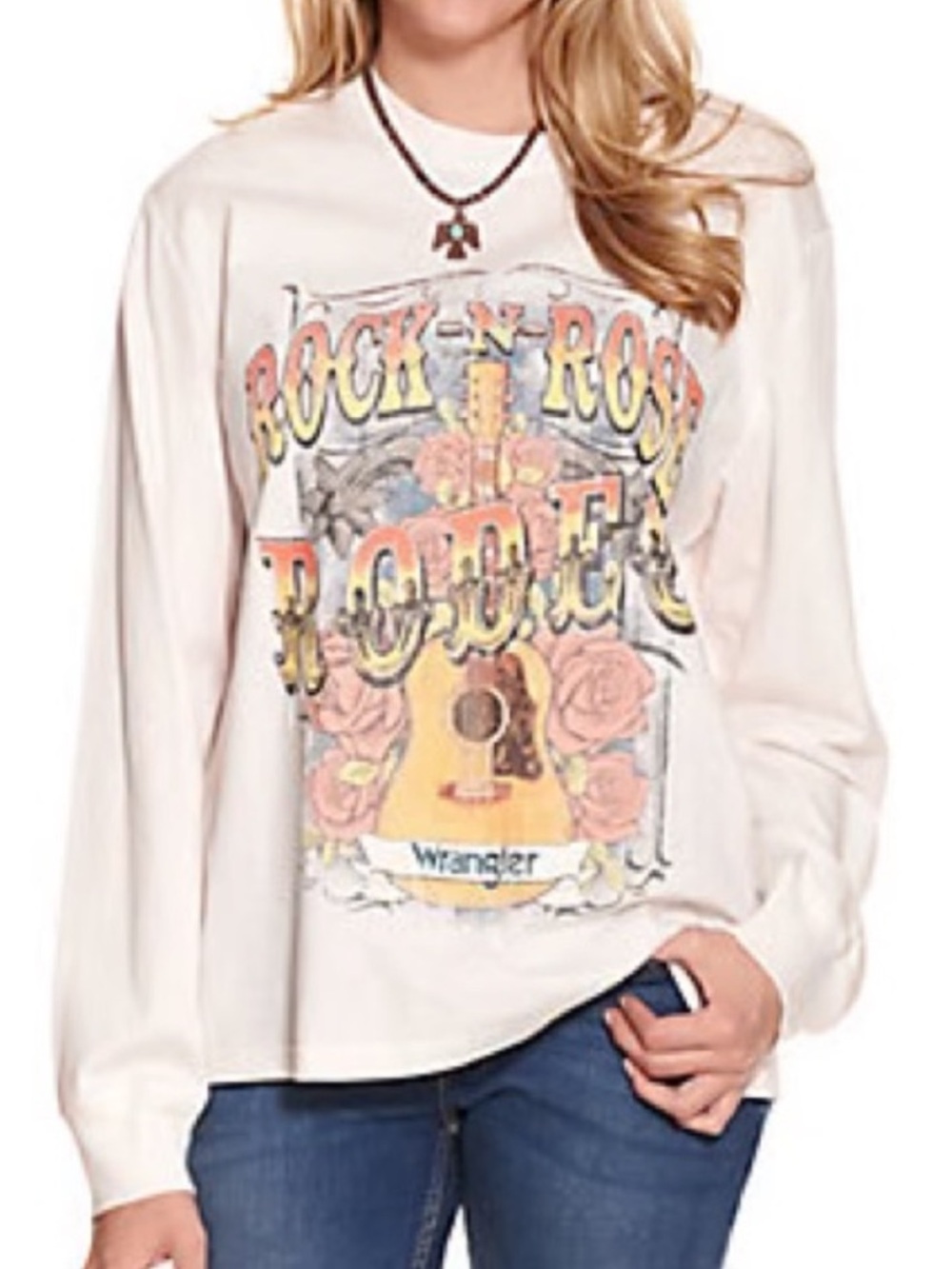 Wrangler Retro Small Shirt Rock-N-Rose Rodeo long sleeve 100% cotton NWT